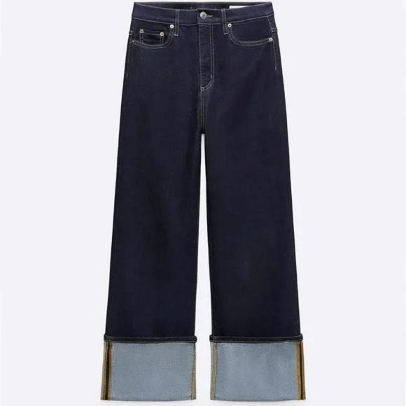ZARA STRAIGHT CUT HIGH WAIST JEANS ZW COLLECTION - Picture 4 of 7